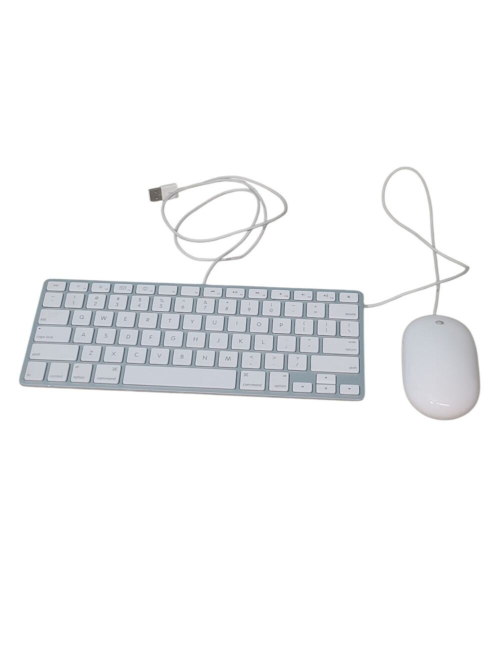 Vintage Apple Wired Keyboard A1242 & Mighty Mouse A1152 Bundle Tested & Working